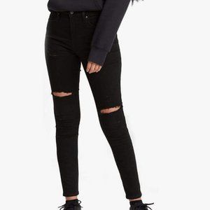 Levi's 721 High-Rise Skinny Jeans - Black (Waterless)